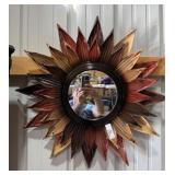 Metal Daisy Flower Mirror