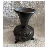 Metal Footed Flower Vase
