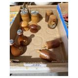 Lot of Wooden Salt / Pepper Shakers