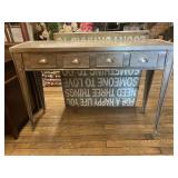 Metal 4 Drawer Console Table