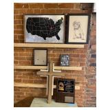 Lot of Picture Frames, Prints & Misc.