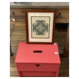 Wood Portable Step Stool & print
