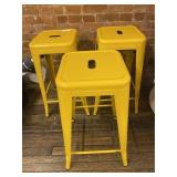 3 Metal Bar Stools