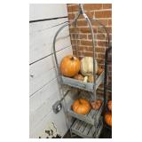 Rack with Decorative Fall Pumpkins