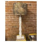 Wood Table Lamp & Metal Shade