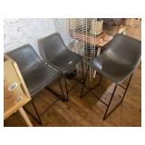 3 Padded Barstools
