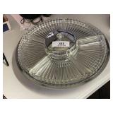 MCM Glass & Metal Lazy Susan