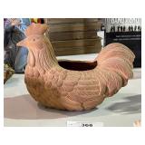 Terra Cotta Hen Rooster Planter