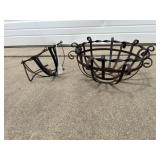 2- Small Wrought Iron Hanging Baskets