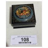 Vintage Black Lacquer Trinket Box