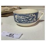 Blue & White Horse Carriage Tea Cup