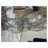 Ribbed Glass Berry Bowls