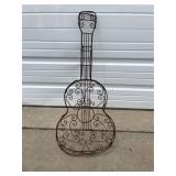 Wrought Iron Guitar Wall Hanging