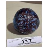 Hand Blown Egg Art Glass Paperweight