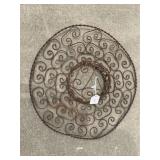Wrought Iron Wide Brimmed Hat Wall Hanging