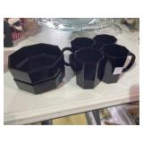 Black Glassware & Vintage Items