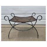 Wrought Iron Outdoor Vanity Bench