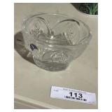 Vintage Crystal Bowl / Decorative Cut Pattern