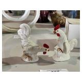 Vintage Pair of Ceramic Rooster Figurines