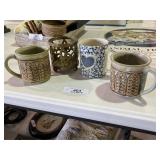 Solid Brass Bottle Holder & Mugs