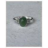 Estate Vintage Oval Jade Ring