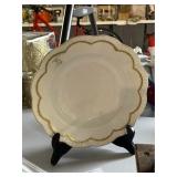Limoges France Ruffled Bowl & Stand