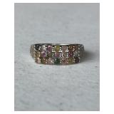 Sterling Silver Multi Gemstone Ring