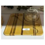 Bamboo Cheese Board & Glass Dome