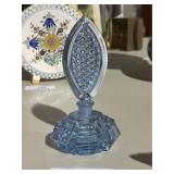 Vintage Pressed Lavender Glass Perfume Bottle
