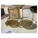 Vintage Brass Cup & Saucer Stands