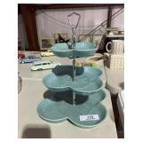 3 Tier California Pottery Lotus Tray