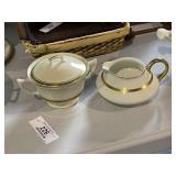 Vintage Gold Rim Noritake Cream / Sugar Set