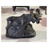 Vintage Cast Moose Figurine