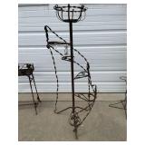 6 Tiered Wrought Iron Spiral Staircase Plant Stand