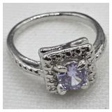Halo Style Pink Ice Vintage Ring
