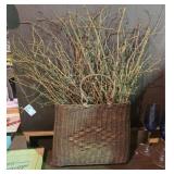 Large Wicker Basket & Greenery