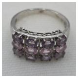 Sterling Silver Estate Amethyst Ring