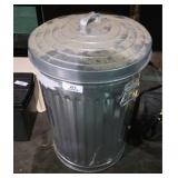 Steel Trash Can & Lid