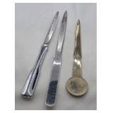 3 Vintage Letter Openers