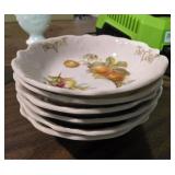 6 Piece Ornate Berry Bowls