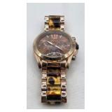 Geneva Platinum Tortoise Shell Watch