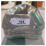 6 Piece Vintage Metal Teardrop Serving Bowls