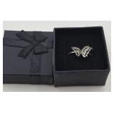 Vintage Sterling Silver Butterfly Ring