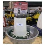 Heat Lamp, Pan & Chicken Feeder