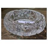 Heavy Pinwheel Crystal Ashtray.