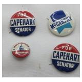 Various Vintage Political Pins / Buttons