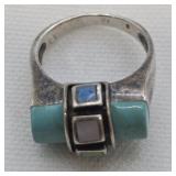 Sterling Silver Unique Turquoise Gemstone Ring