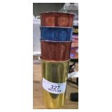 Set of 4 MCM Aluminum Glasses