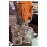 Vintage Pressed Glass Condiment Caster