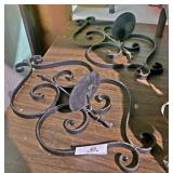 2 Large Iron Candleholders